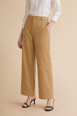 Womens Khaki Barrel Wide Leg Pants | CicyBell