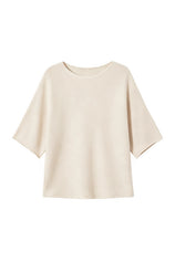 Cicy Bell Womens Beige Half Sleeve Sweaters