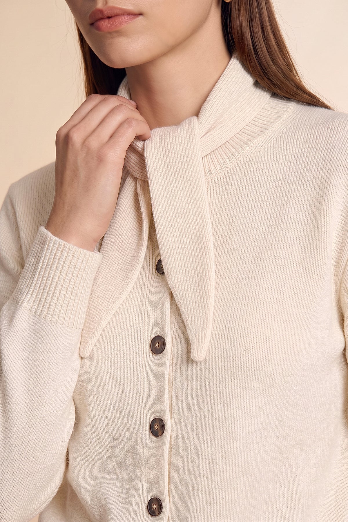 Womens Beige Button Down Cardigans | CicyBell