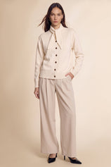Womens Beige Button Down Cardigans | CicyBell