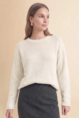 Womens Beige Long Sleeve Sweater | Cicy Bell