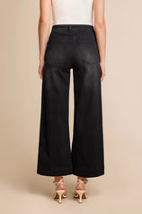 Womens Black Baggy Wide Leg Jeans | CicyBell
