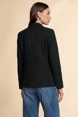 Womens Black Color Block Blazer | CicyBell
