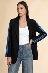 Womens Black Color Block Blazer | CicyBell