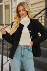 Cicy Bell Womens Black Business Blazers