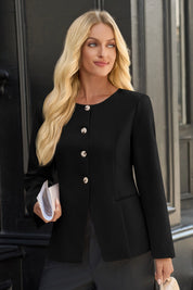 Cicy Bell Womens Black Business Blazers