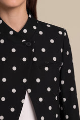 Womens Black Professional Polka Dot Blazer | CicyBell