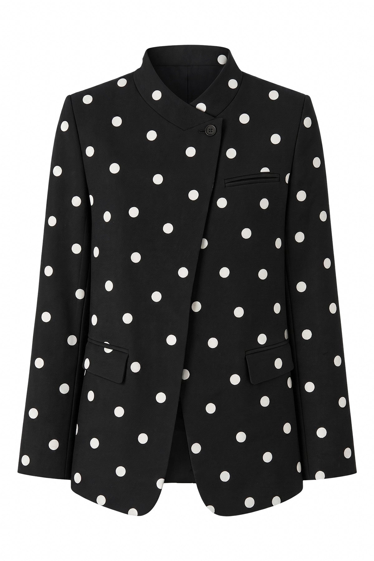 Womens Black Professional Polka Dot Blazer | CicyBell