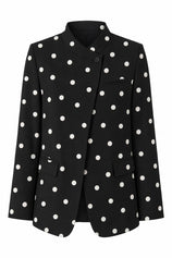 Womens Black Professional Polka Dot Blazer | CicyBell