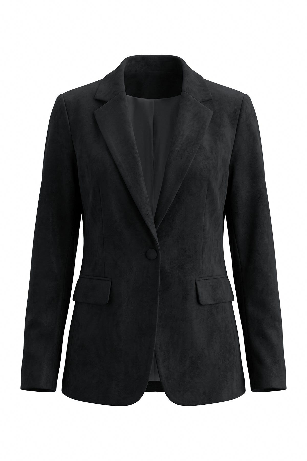 Womens Black Faux Suede Blazers| CicyBell
