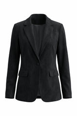 Womens Black Faux Suede Blazers| CicyBell