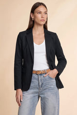 Womens Black Faux Suede Blazers| CicyBell