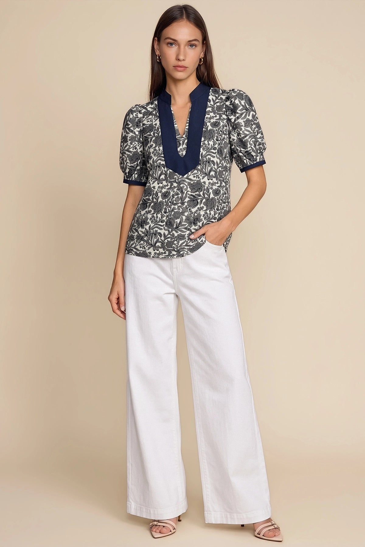 Womens Black Puff Sleeve Blouses | CicyBell