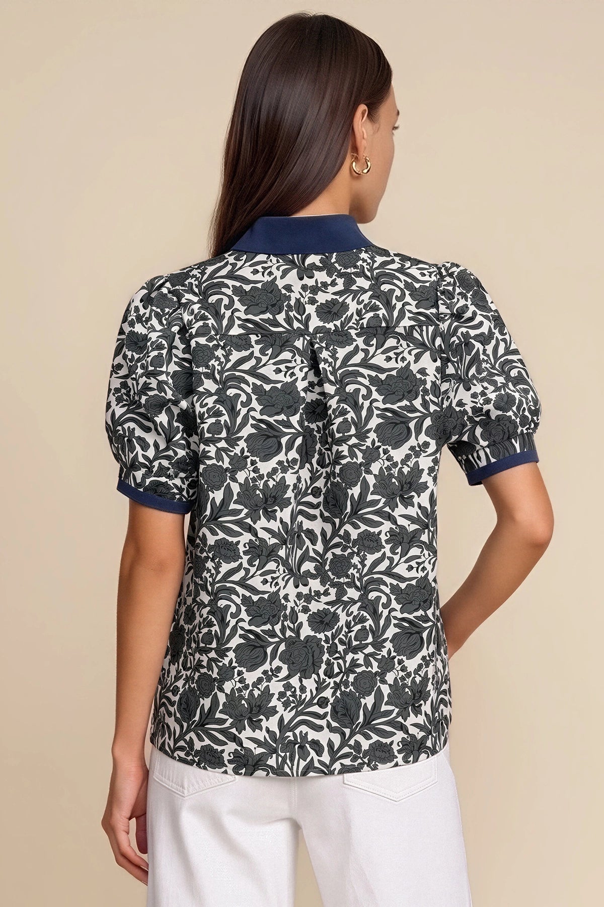 Womens Black Puff Sleeve Blouses | CicyBell