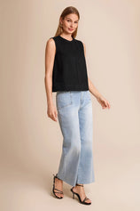 Womens  Black Denim Vest | CicyBell