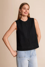 Womens  Black Denim Vest | CicyBell