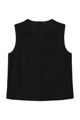 Womens  Black Denim Vest | CicyBell
