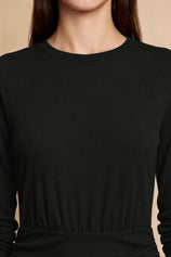 Womens Black A-Line Sweater Dresses | CicyBell