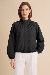 Womens Black Cropped Bomber Jacket | CicyBell