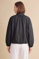 Womens Black Cropped Bomber Jacket | CicyBell
