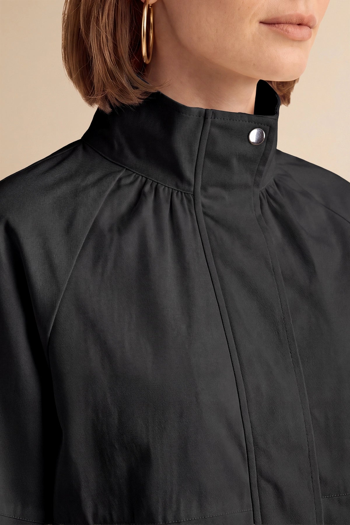 Womens Black Cropped Bomber Jacket | CicyBell