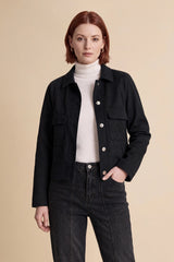 Womens Black Faux Suede Leather Jacket | CicyBell