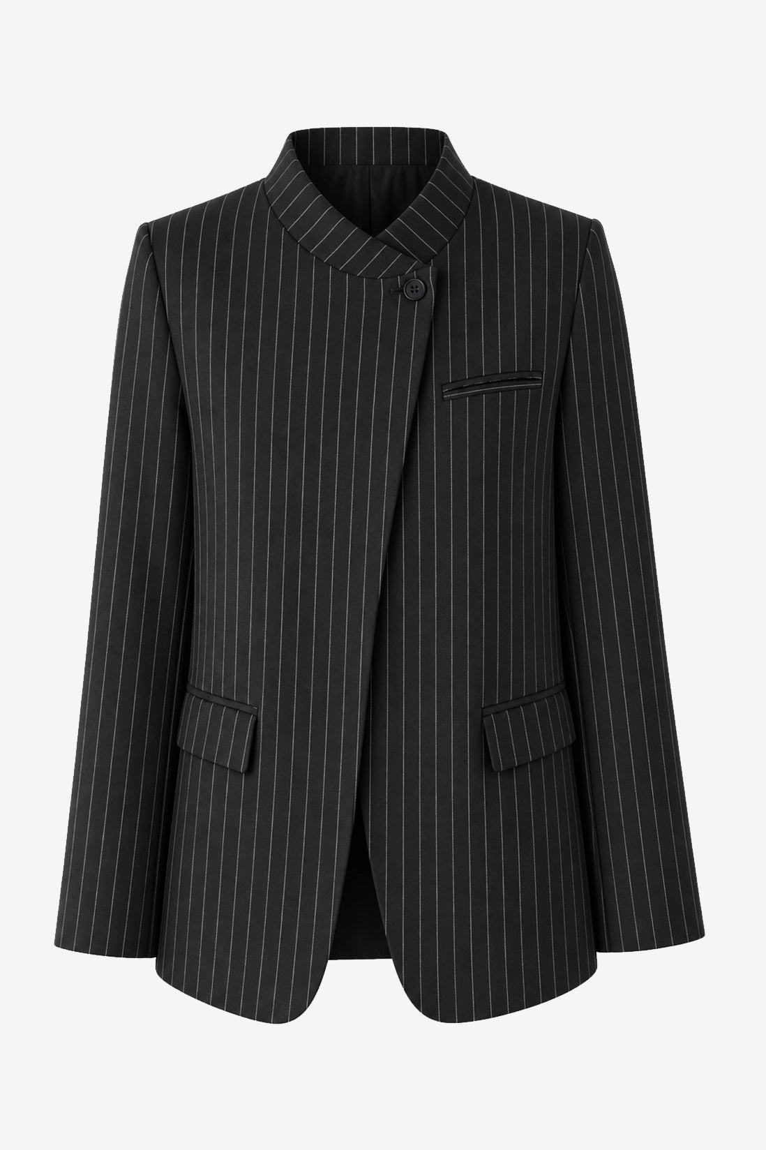 Womens Black Professional Striped Blazer | CicyBell