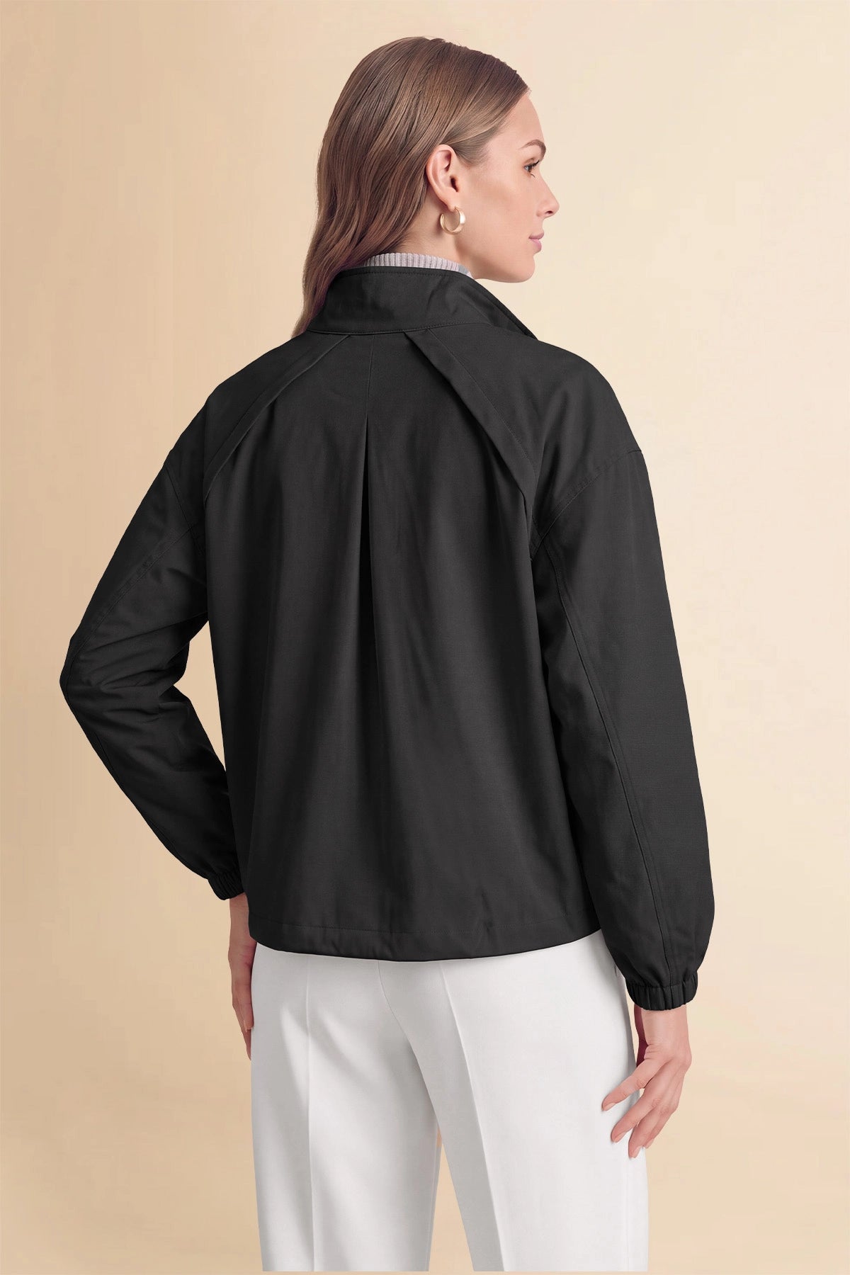 Womens Black Cropped Bomber Jackets | CicyBell