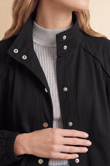 Womens Black Cropped Bomber Jackets | CicyBell