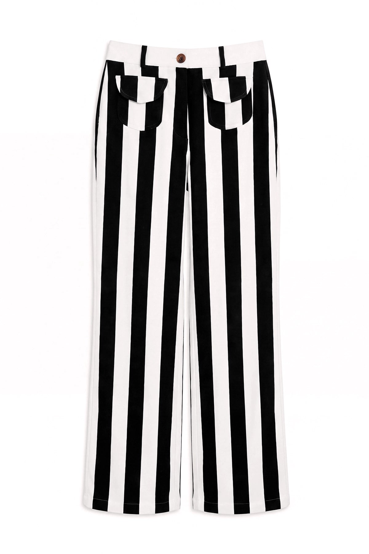 Womens Black Striped Wide Leg Jeans | CicyBell