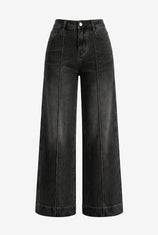 Womens Black Baggy Wide Leg Jeans | CicyBell