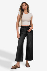 Cicy Bell Womens Black Straight Leg Jeans