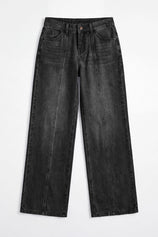 Womens Black High Waisted Baggy Jeans | CicyBell