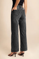 Womens Black High Waisted Baggy Jeans | CicyBell
