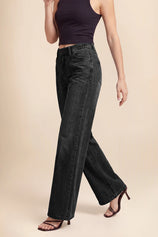 Womens Black High Waisted Baggy Jeans | CicyBell
