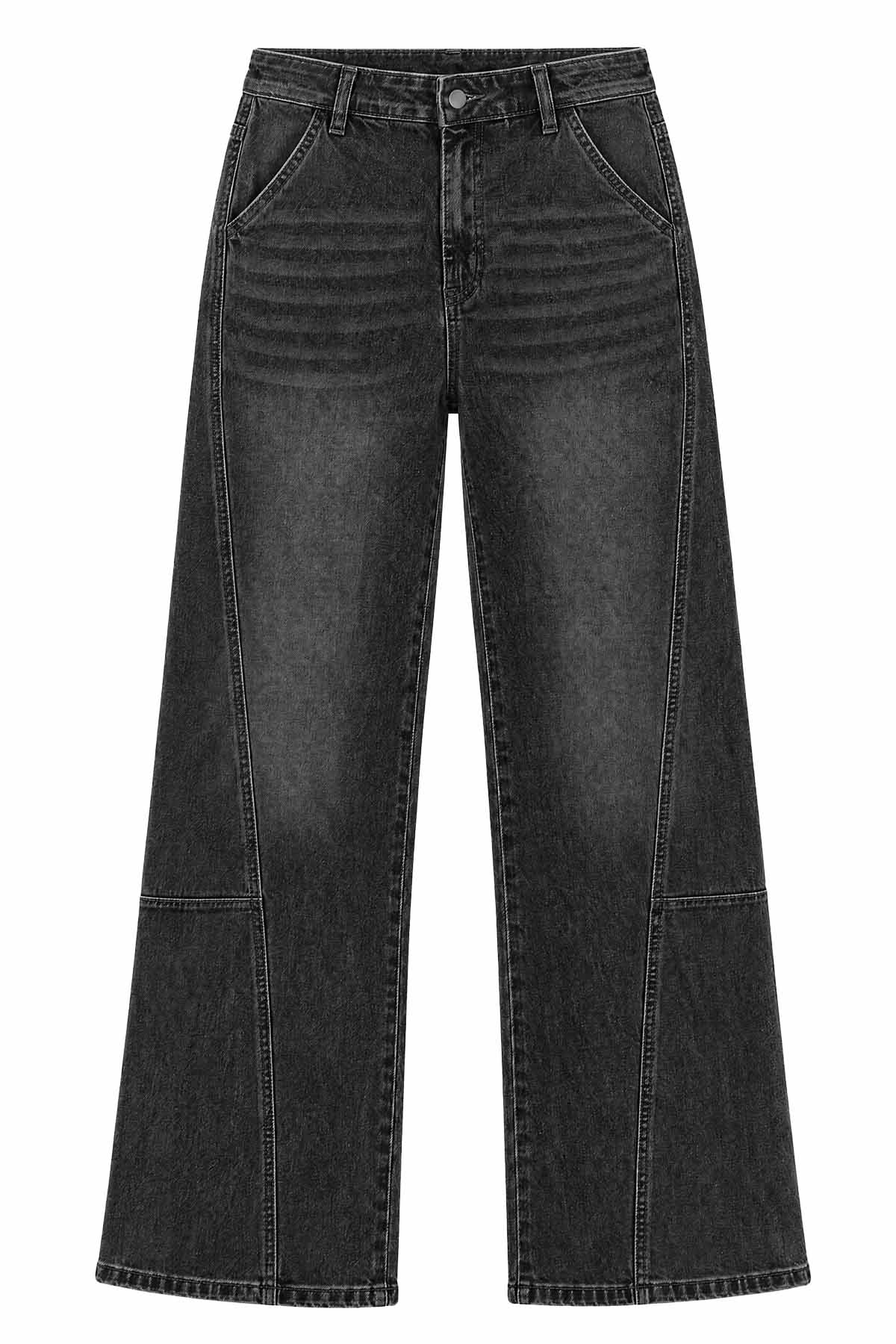 Womens Black Baggy Wide Leg Jeans | CicyBell