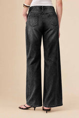 Womens Black Baggy Wide Leg Jeans | CicyBell