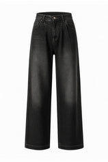 Womens Black Baggy Wide Leg Jeans| CicyBell