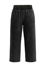 Cicy Bell Womens Black Smocked Barrel Jeans