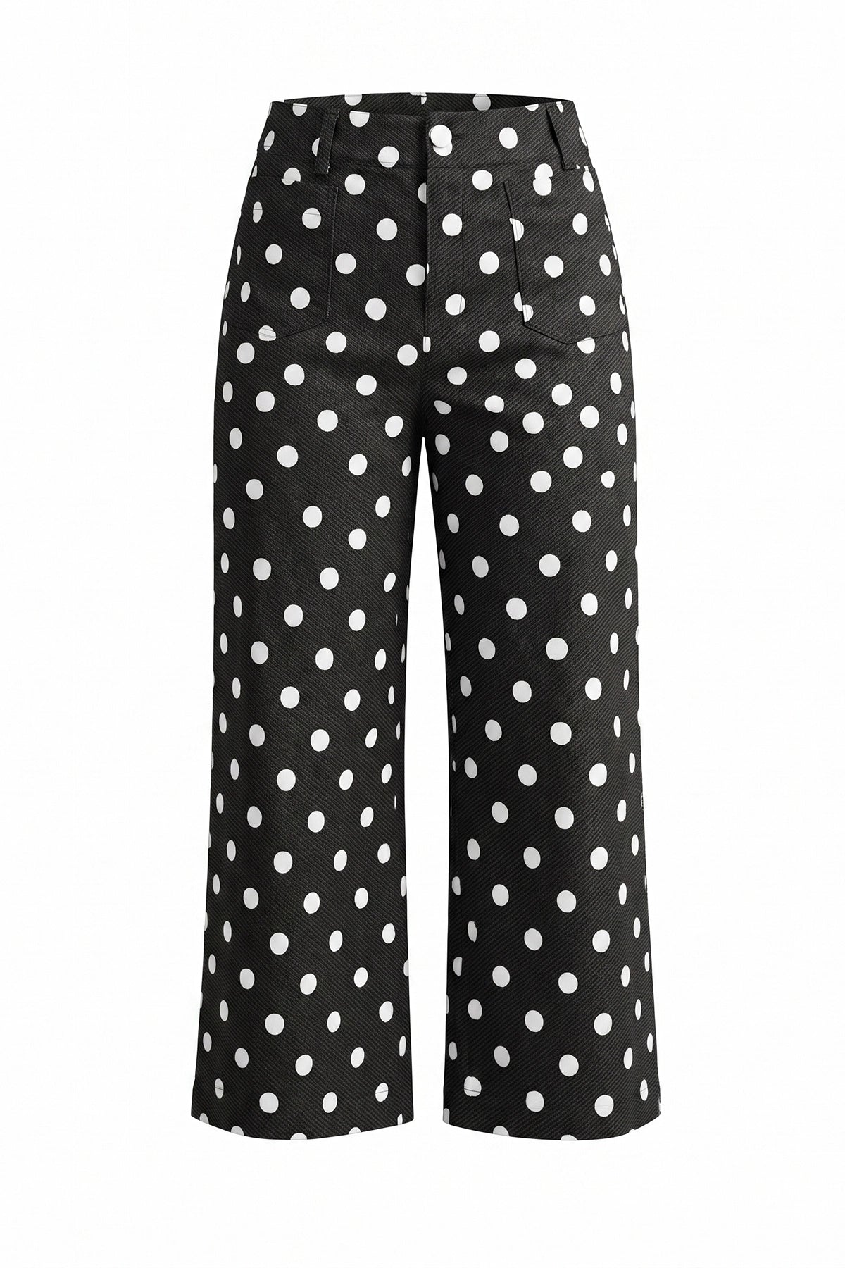 Womens Black Polka Dot Straight Leg Jeans| CicyBell