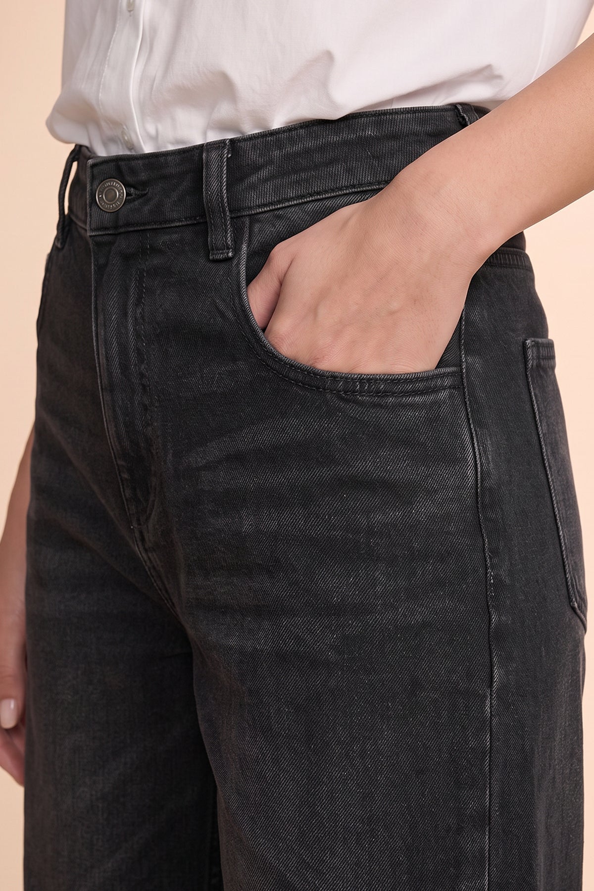 Womens Black High Waisted Bell Bottom Jeans| CicyBell