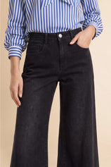 Womens Black High Waisted Flared Jeans| CicyBell