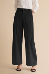 Womens Black Barrel Wide Leg Pants | CicyBell