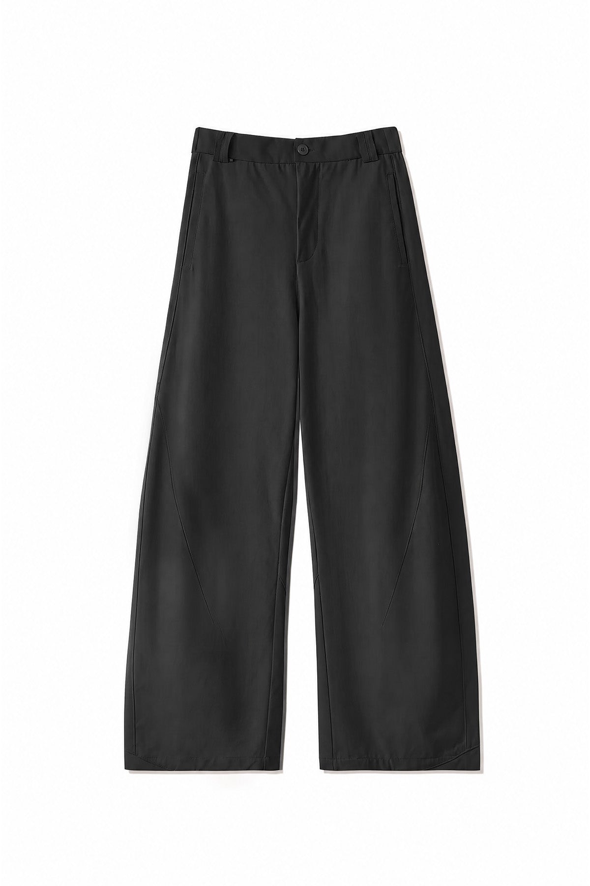 Womens Black Barrel Wide Leg Pants | CicyBell