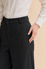 Womens Black Barrel Wide Leg Pants | CicyBell