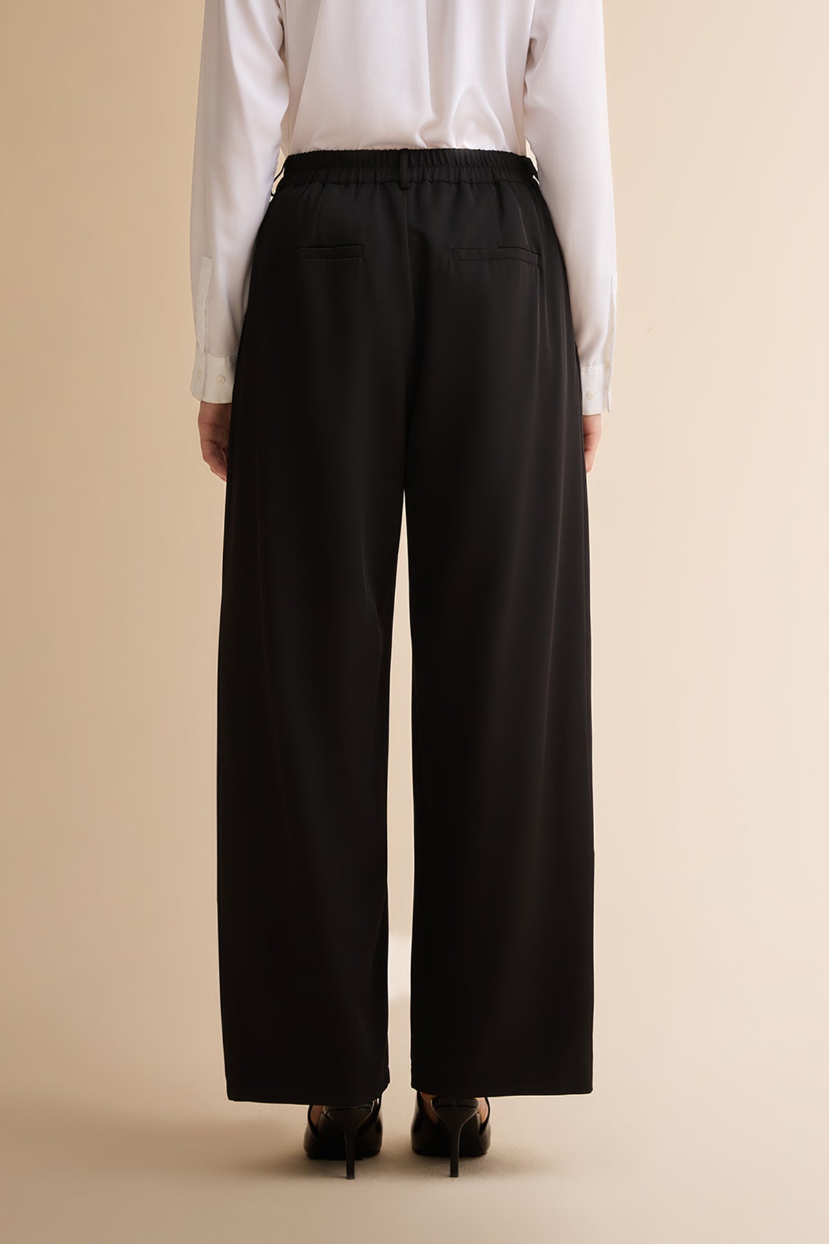 Womens Black Wide Leg Dressy Pants | CicyBell