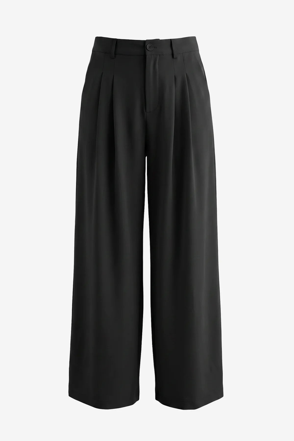 Womens Black Business Wide Leg Dress Pants | CicyBell