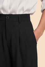 Womens Black Business Wide Leg Dress Pants | CicyBell