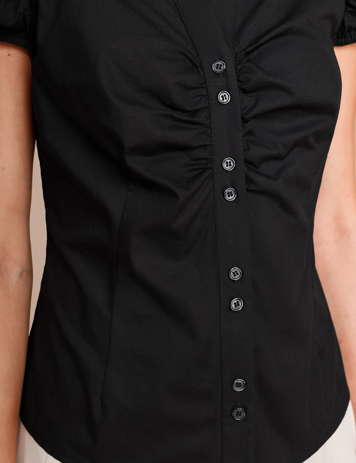 CicyBell-Women-Black-PuffSleeveButtonDownShirts-J7K248_3.webp