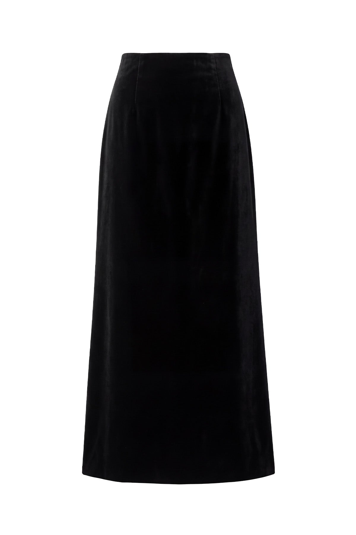 Womens Black Velvet Maxi Skirt | CicyBell